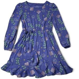 Disney Wish Girls Purple Rose Floral Dress - Size XS 4/5